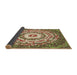 Thickness of Patterned Saddle Brown Rug, pat3259brn