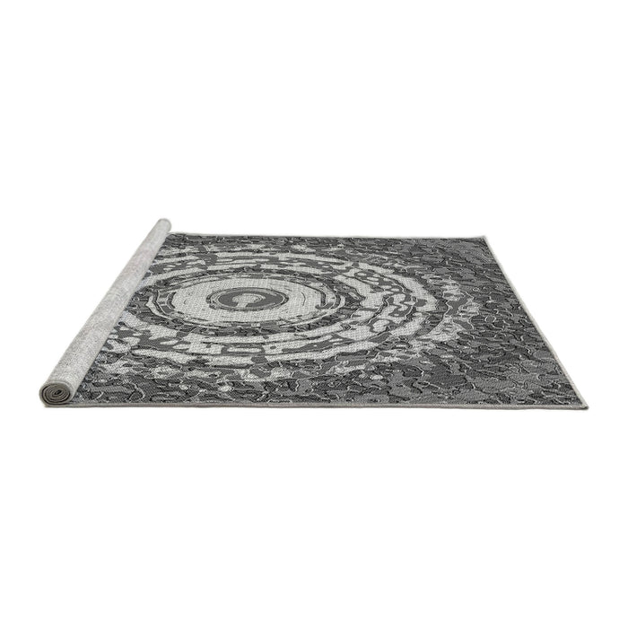 Sideview of Machine Washable Transitional Cloud Gray Rug, wshpat3259gry