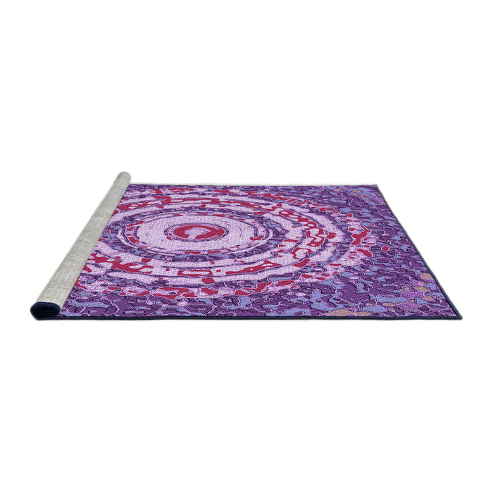 Sideview of Machine Washable Transitional Dark Orchid Purple Rug, wshpat3259pur
