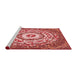 Sideview of Machine Washable Transitional Red Rug, wshpat3259rd