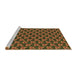 Sideview of Machine Washable Transitional Red Brown Rug, wshpat326brn