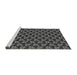 Sideview of Machine Washable Transitional Charcoal Black Rug, wshpat326gry