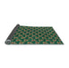 Thickness of Patterned Army Green Rug, pat326lblu