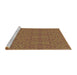 Sideview of Machine Washable Transitional Brown Red Rug, wshpat3261brn