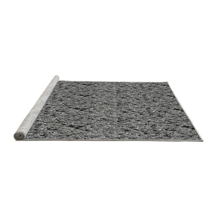 Sideview of Machine Washable Transitional Dark Gray Rug, wshpat3262gry