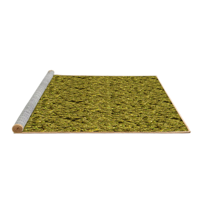Sideview of Machine Washable Transitional Golden Brown Yellow Rug, wshpat3262yw
