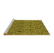 Sideview of Machine Washable Transitional Golden Brown Yellow Rug, wshpat3262yw