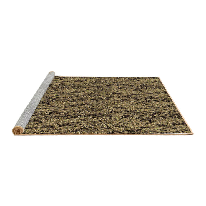 Sideview of Machine Washable Transitional Peru Brown Rug, wshpat3263brn