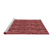 Sideview of Machine Washable Transitional Cranberry Red Rug, wshpat3263rd