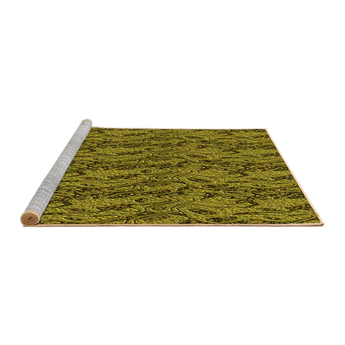 Sideview of Machine Washable Transitional Brown Rug, wshpat3263yw