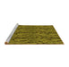 Sideview of Machine Washable Transitional Brown Rug, wshpat3263yw