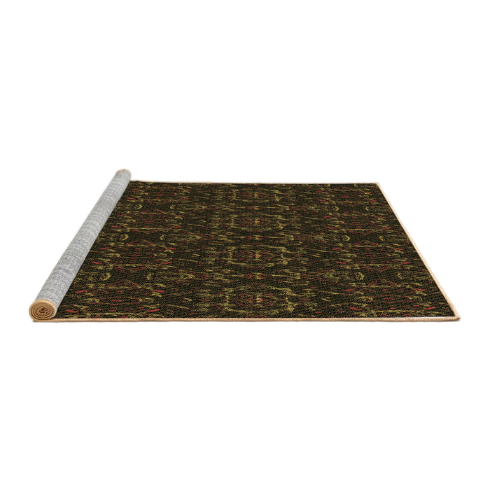 Sideview of Machine Washable Transitional Red Brown Rug, wshpat3264brn