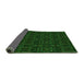 Thickness of Patterned Green Rug, pat3264grn