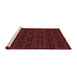 Sideview of Machine Washable Transitional Fire Brick Red Rug, wshpat3264rd