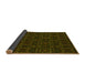 Thickness of Patterned Dark Bronze Brown Rug, pat3264yw