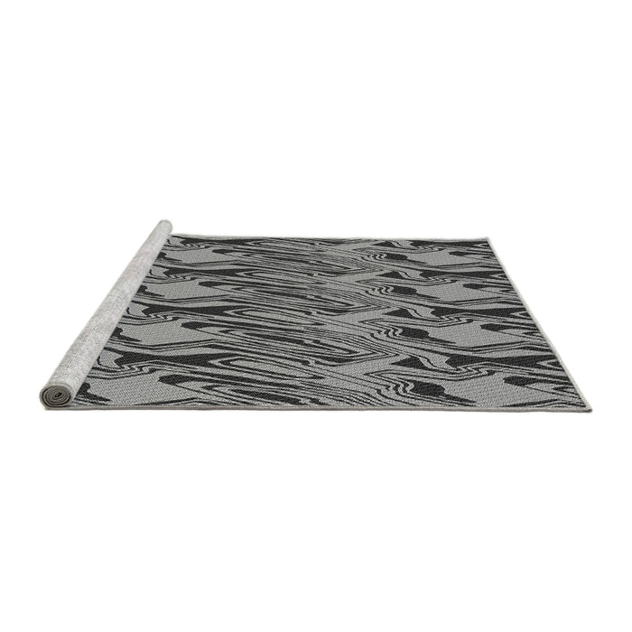 Sideview of Machine Washable Transitional Cloud Gray Rug, wshpat3265gry