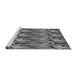 Sideview of Machine Washable Transitional Cloud Gray Rug, wshpat3265gry