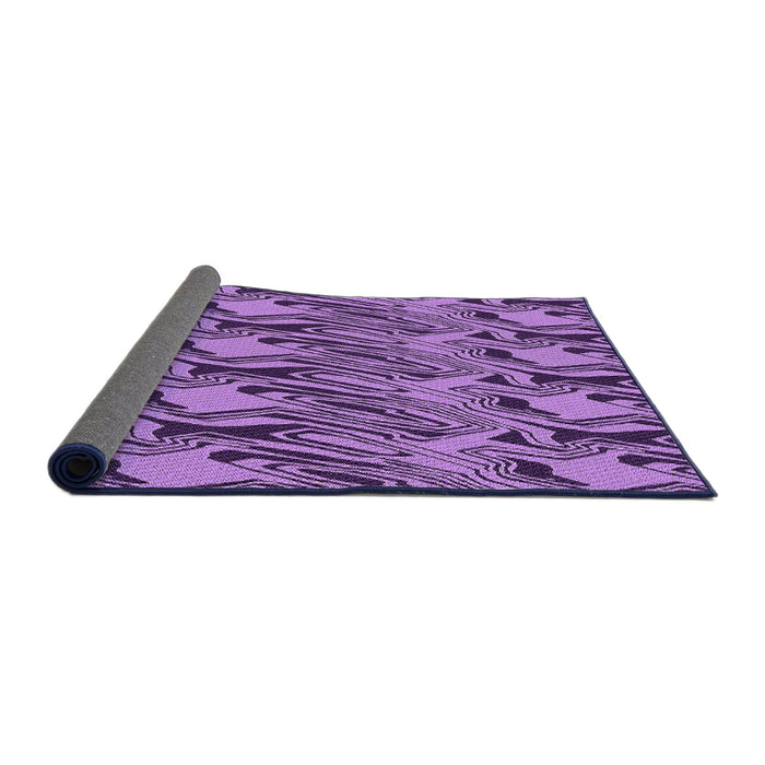 Thickness of Patterned Violet Purple Rug, pat3265pur