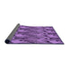 Thickness of Patterned Violet Purple Rug, pat3265pur