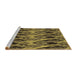 Sideview of Machine Washable Transitional Orange Gold Rug, wshpat3266brn