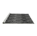 Sideview of Machine Washable Transitional Gray Rug, wshpat3266gry