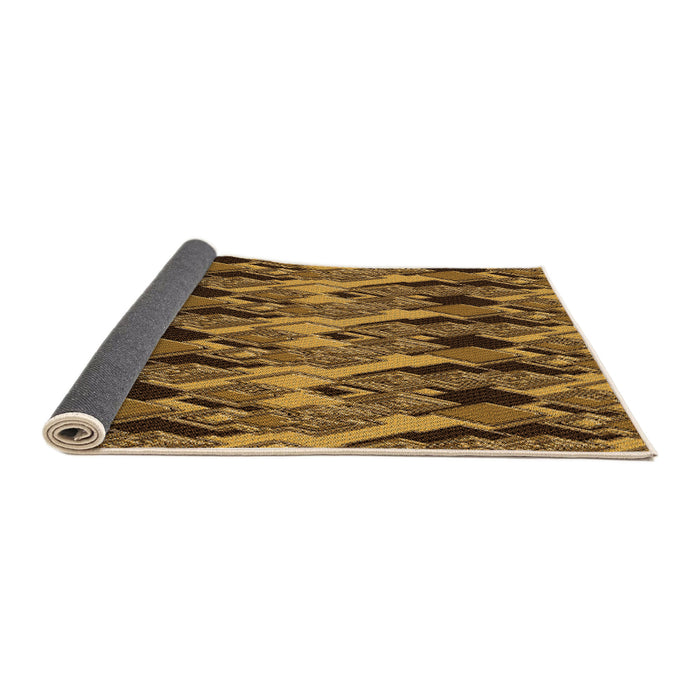 Thickness of Patterned Red Brown Rug, pat3266org