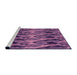 Sideview of Machine Washable Transitional Orchid Purple Rug, wshpat3266pur