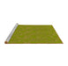 Sideview of Machine Washable Transitional Dark Yellow Green Rug, wshpat3267yw