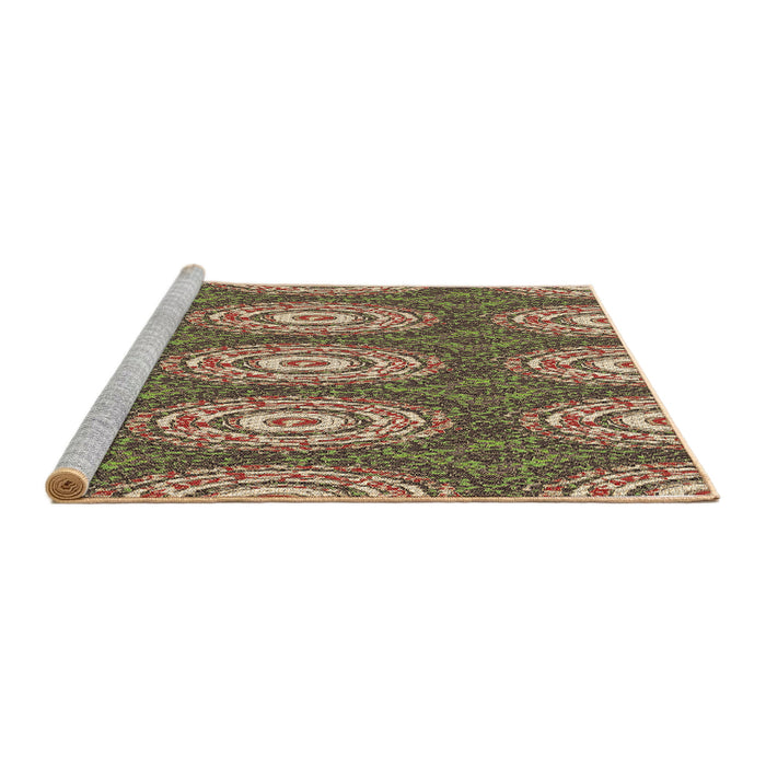 Sideview of Machine Washable Transitional Red Brown Rug, wshpat3268brn