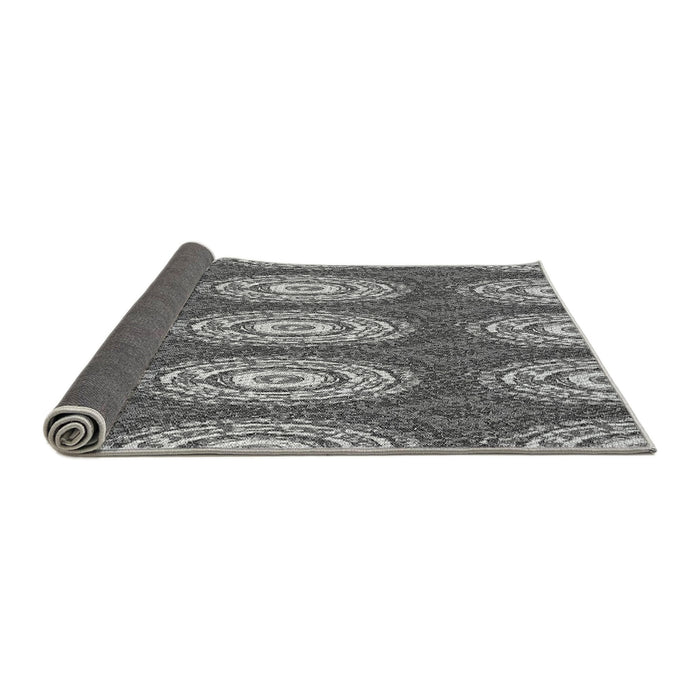 Thickness of Patterned Dark Gray Rug, pat3268gry