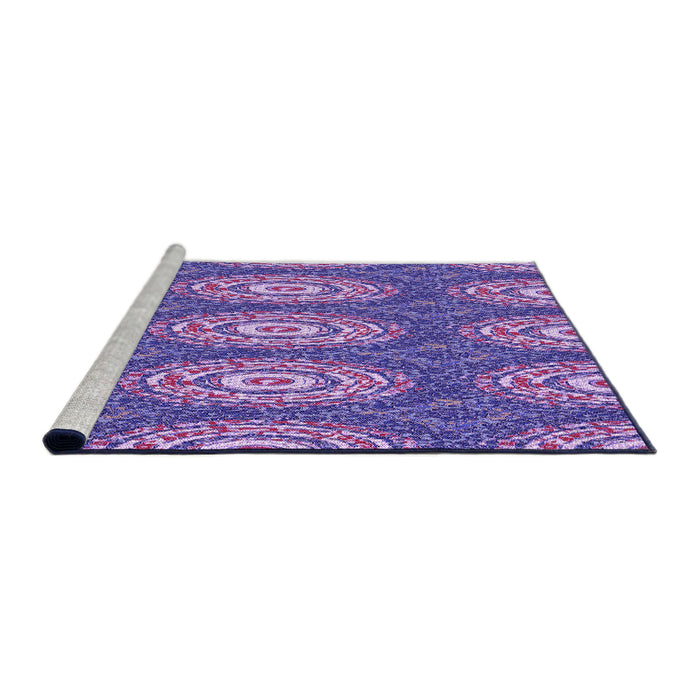 Sideview of Machine Washable Transitional Amethyst Purple Rug, wshpat3268pur