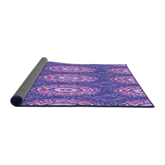 Thickness of Patterned Amethyst Purple Rug, pat3268pur