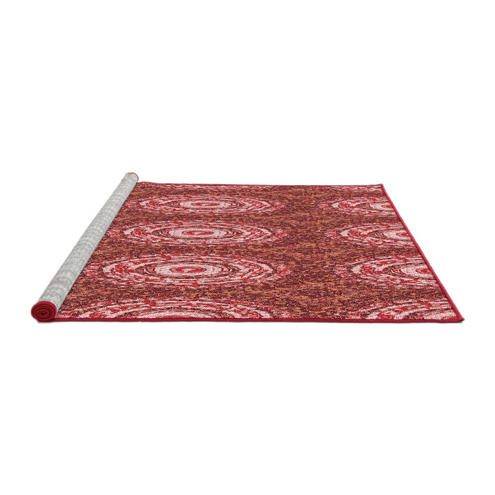 Sideview of Machine Washable Transitional Red Rug, wshpat3268rd