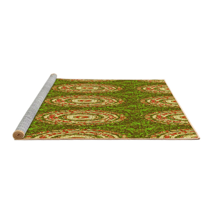 Sideview of Machine Washable Transitional Dark Bronze Brown Rug, wshpat3268yw