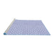 Sideview of Machine Washable Transitional Lavender Blue Rug, wshpat3269blu