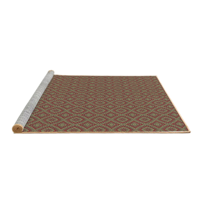 Sideview of Machine Washable Transitional Dark Almond Brown Rug, wshpat327brn