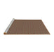 Sideview of Machine Washable Transitional Dark Almond Brown Rug, wshpat327brn