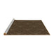 Sideview of Machine Washable Transitional Oak Brown Rug, wshpat3270brn