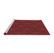 Sideview of Machine Washable Transitional Cranberry Red Rug, wshpat3270rd