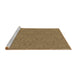 Sideview of Machine Washable Transitional Saddle Brown Rug, wshpat3272brn