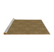 Sideview of Machine Washable Transitional Red Brown Rug, wshpat3273brn