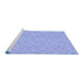 Sideview of Machine Washable Transitional Light Slate Blue Rug, wshpat3274blu