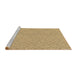 Sideview of Machine Washable Transitional Cinnamon Brown Rug, wshpat3274brn