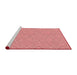 Sideview of Machine Washable Transitional Pastel Pink Rug, wshpat3274rd