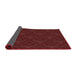 Thickness of Patterned Maroon Red Rug, pat3275rd