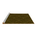 Sideview of Machine Washable Transitional Dark Bronze Brown Rug, wshpat3275yw