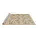 Sideview of Machine Washable Transitional Moccasin Beige Rug, wshpat3276brn