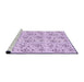 Sideview of Machine Washable Transitional Lilac Purple Rug, wshpat3276pur