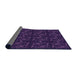 Thickness of Patterned Night Blue Rug, pat3277pur