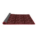 Thickness of Patterned Fire Brick Red Rug, pat3277rd